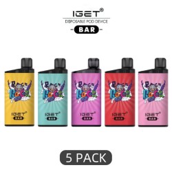 5 PACK - IGET Bar 3500 Puffs Disposable Vape