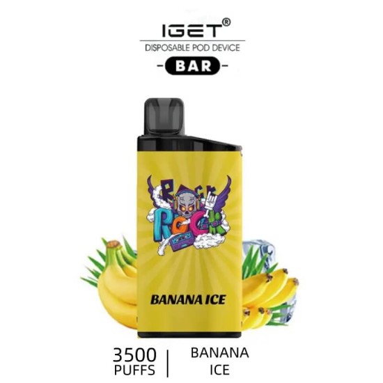 IGET Bar 3500 - Banana Ice Disposable Vape 3500 Puffs