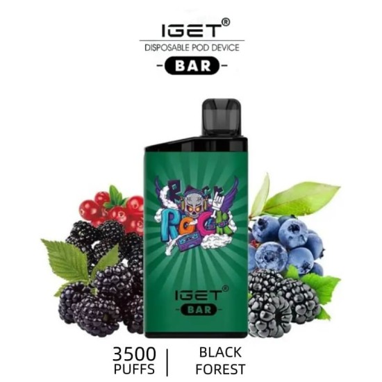 IGET Bar 3500 - Black Forest Disposable Vape 3500 Puffs