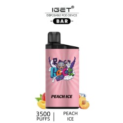 IGET Bar 3500 - Peach Ice Disposable Vape 3500 Puffs