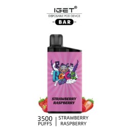 IGET Bar 3500 - Strawberry Raspberry Disposable Vape 3500 Puffs