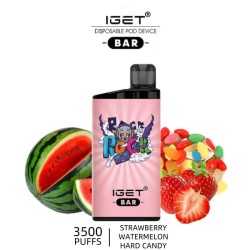 IGET Bar 3500 - Strawberry Watermelon Hard Candy Disposable Vape 3500 Puffs