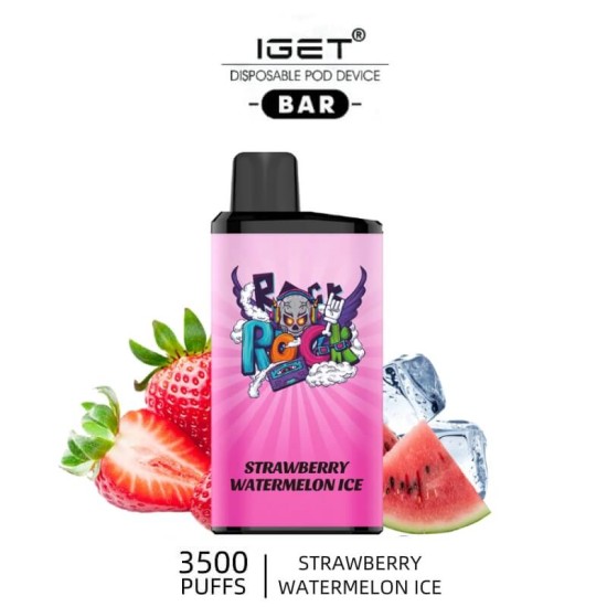 IGET Bar 3500 - Strawberry Watermelon Ice Disposable Vape 3500 Puffs