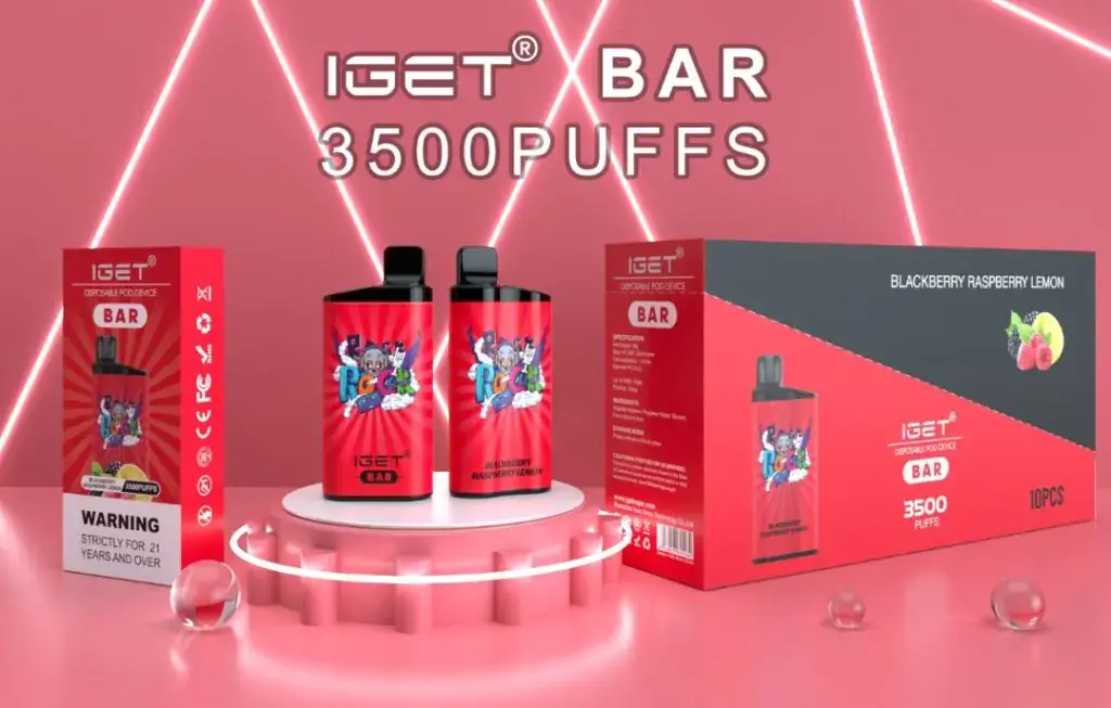 iget bar 3500 puffs banner blackberry raspberry lemon