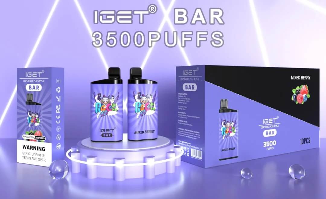 iget bar 3500 puffs banner mixed berry